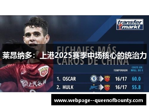 莱昂纳多：上港2025赛季中场核心的统治力